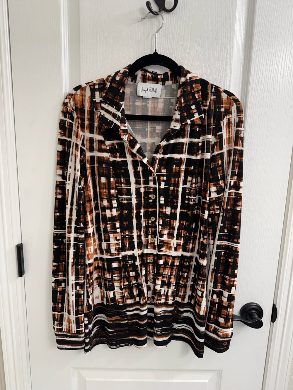 Joseph Ribkoff Joseph Ribkoff Check Print Blouse - Picture 2 of 6